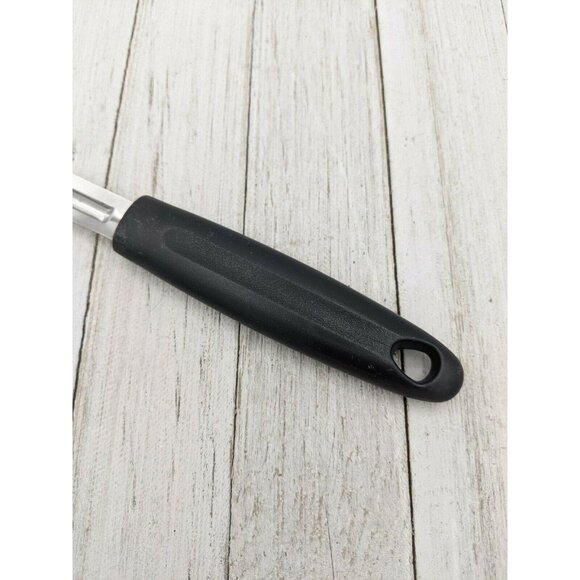 Vegetable Peeler Peeling 7" Stainless Steel 2 1/2" Blade Black Handle - Picture 2 of 7